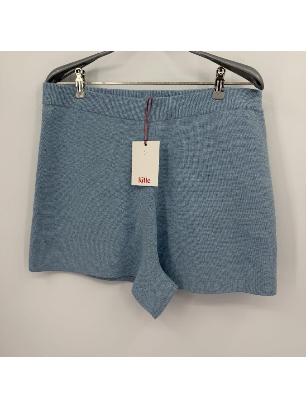Kilte Collection Alex Knit Shorts in Light Blue sz 3/L-XL Cotton-Cashmere Blend